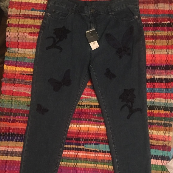 Magaschoni embroidered cropped Jeans - Picture 5 of 8